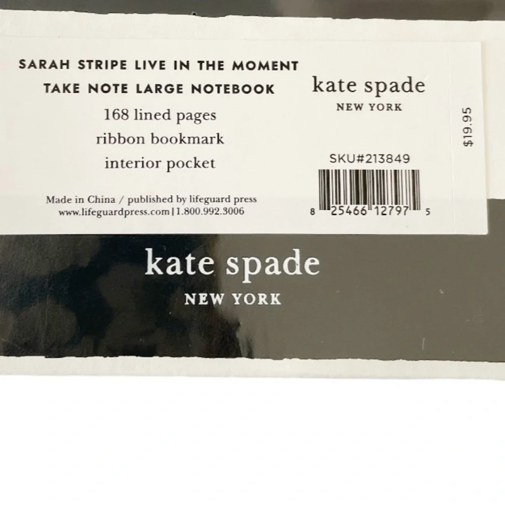 NEW ♠️ KATE SPADE ♠️ LIVE IN THE MOMENT Notebook & OFF THE GRID Boxed Pen Set
